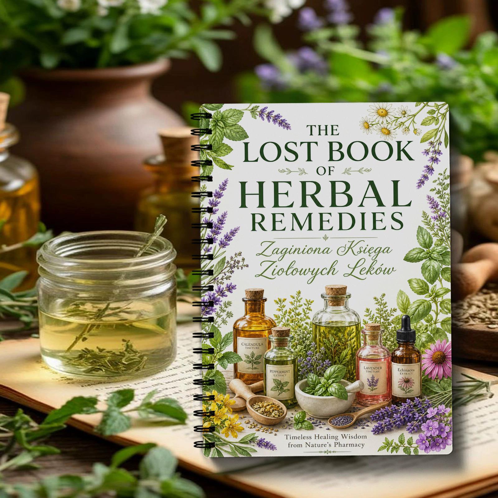 Herbal And Wellness - Herbal Remedies Spiral Notebook Polish Edition