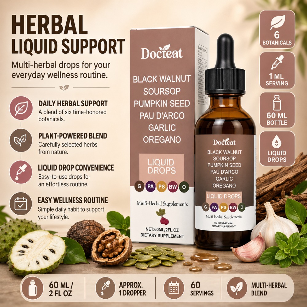 Herbal Wellness Drops - Docteat Black Walnut Soursop Liquid Drops,