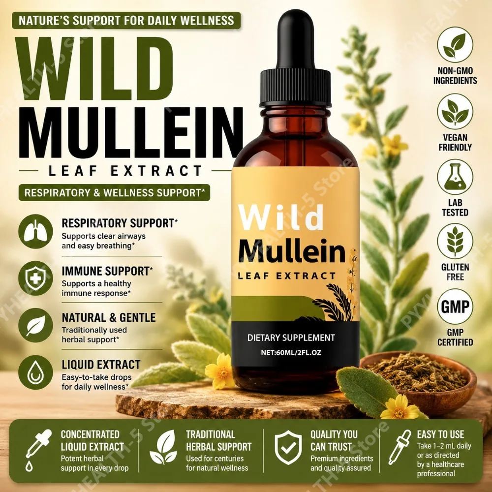 Herbal And Wellness - Wild Mullein Leaf Drops with Ginger