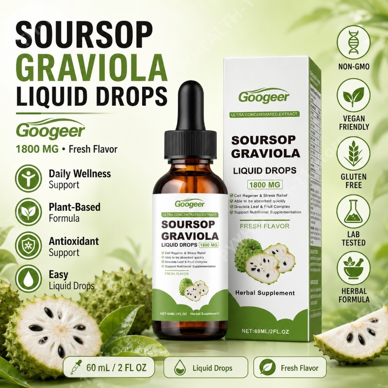 Herbal Wellness Drops - Soursop Graviola Leaf and Fruit Liquid