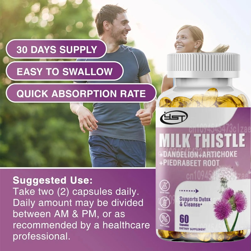 Milk Thistle Silymarin - Milk Thistle Supplement Containing Dandelion Root,