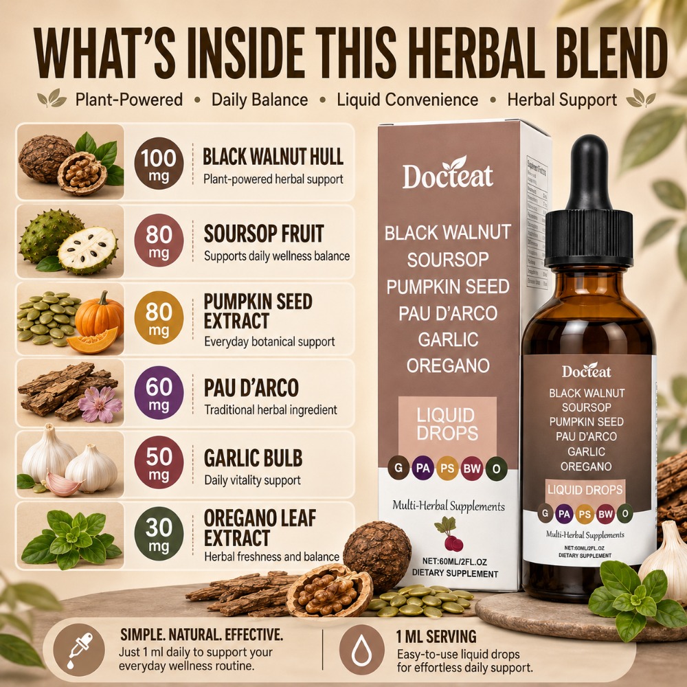 Docteat Black Walnut Soursop L - Herbal Wellness Drops ulasan dan harga