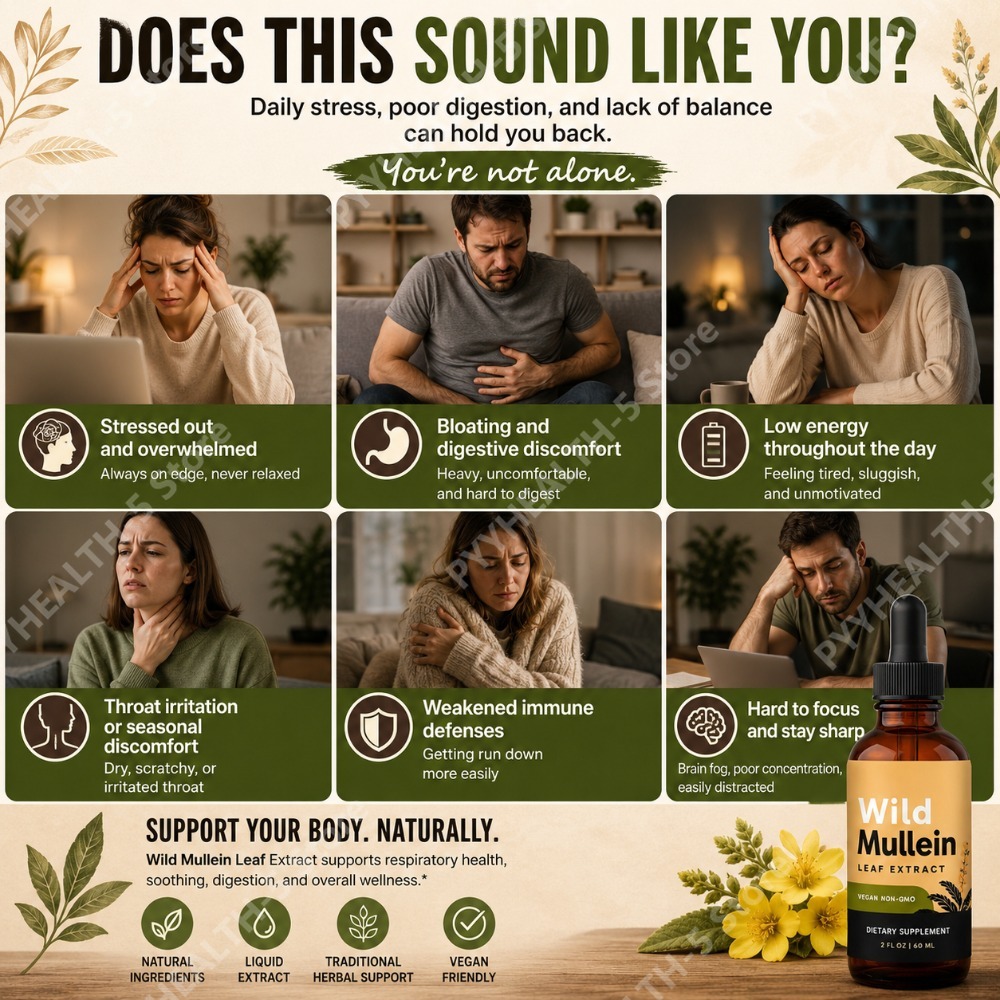 Wild Mullein Leaf Drops with G - Herbal And Wellness ulasan dan harga