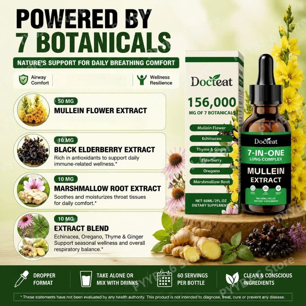Docteat 7-in-1 Mullein Extract - Herbal And Wellness ulasan dan harga