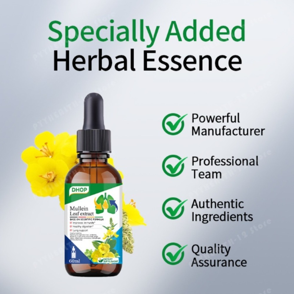 Mullein Leaf Extract Drops 60m - Herbal And Wellness ulasan dan harga