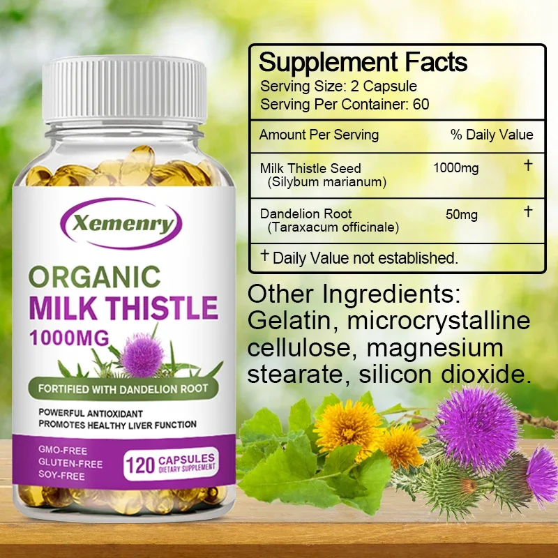 Milk Thistle Capsules 1000 Mg  - Milk Thistle Silymarin ulasan dan harga
