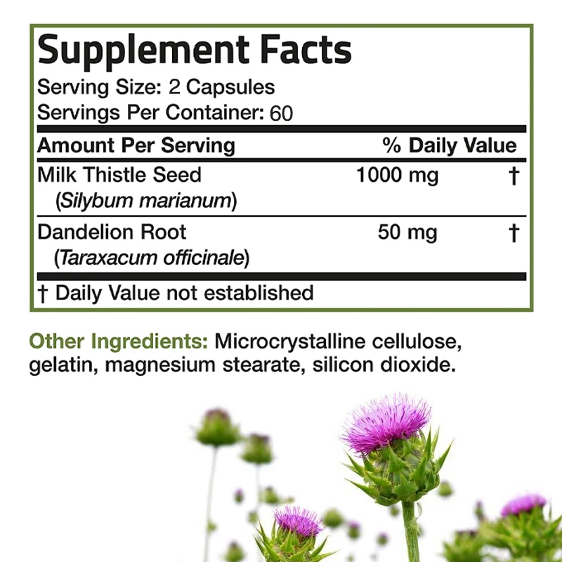 Natural Milk Thistle Supplemen - Milk Thistle Silymarin ulasan dan harga