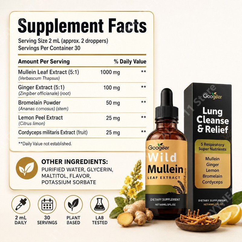 Mullein Liquid Drops Herbal Bl - Herbal Wellness Drops ulasan dan harga
